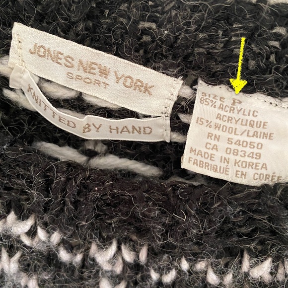90s I Jones New York Sport I Fair Isle Sweater Knitted By Hand - Picture 4 of 16